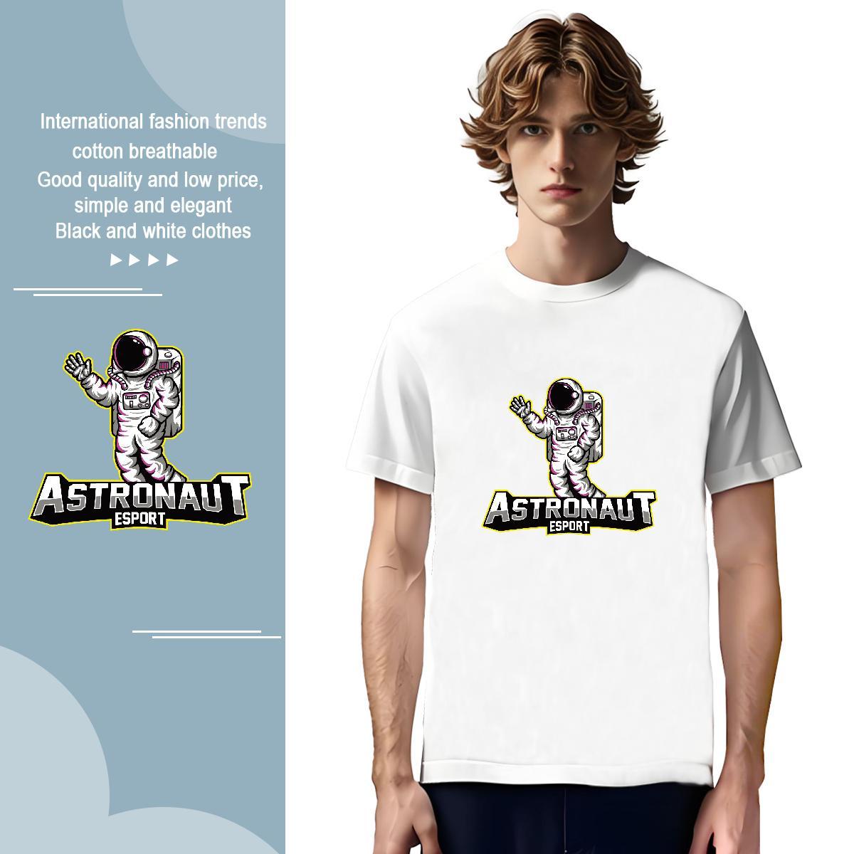New Man T Shirts 230g 100% Cotton Tshirt for Man Woman Summer Casual Breathable Crew Neck Plus Size Cartoon Cool Design Tops