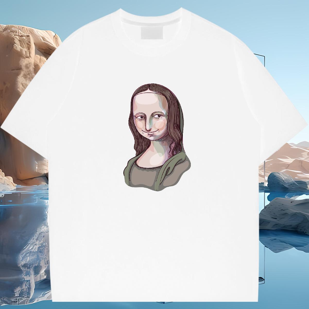 Designer portrait T Shirt For Man Sports Casual Men Clothes T-Shirt 100% Cotton 230g Fashion Designer Breathable Short Sleeve Custom Print Plus Size T