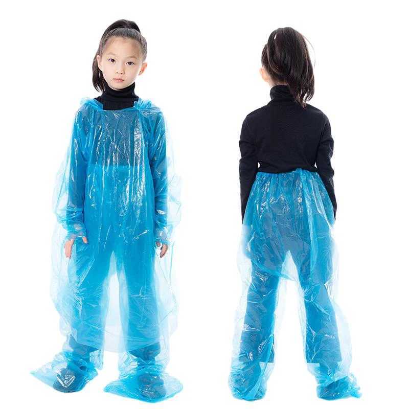 Child Disposable Raincoat Outdoor Hiking Rafting Mountaineering Water Projects With Disposable Rain Poncho Y240810