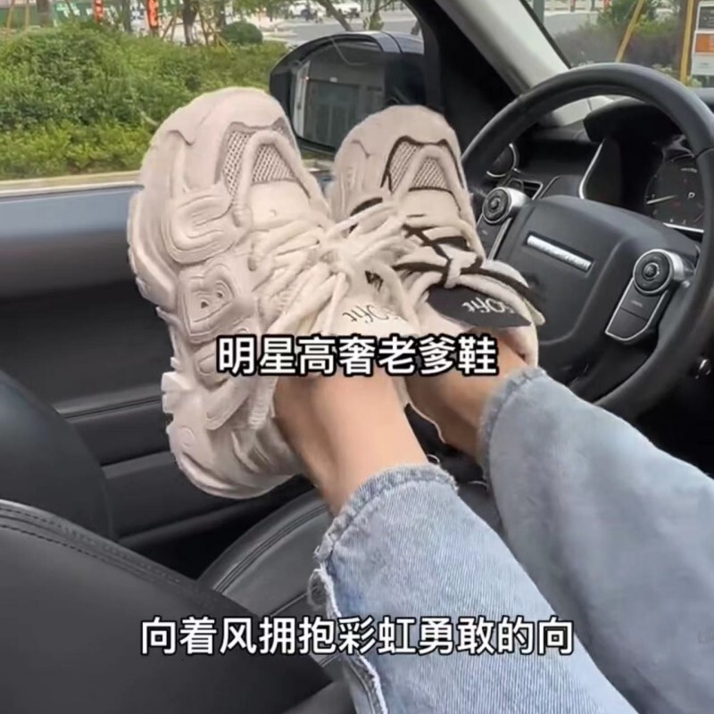 Ddmysports Thick Soled Height Increasing Dad Women S Autumn New Sports Mesh Shoes Casual Versatile Breathable Running Outdoor Shoes