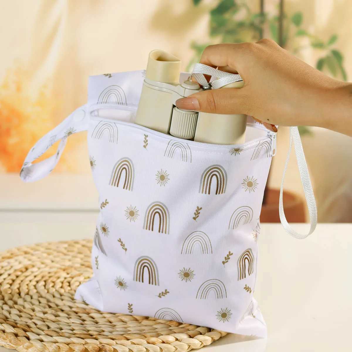 Elinfant 2PCS swimsuit wet dry bag waterproof Diaper bag portable mother bag cosmetic bag W240812