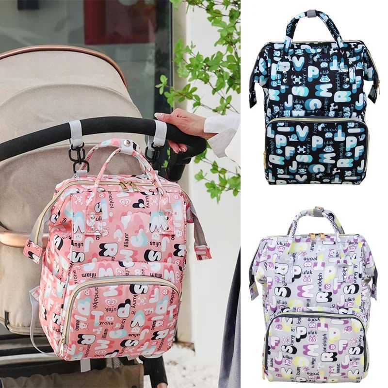 Multi functional bottle insulated backpack mommy bag diaper storage bag waterproof travel large capacity mother and baby bag W240812