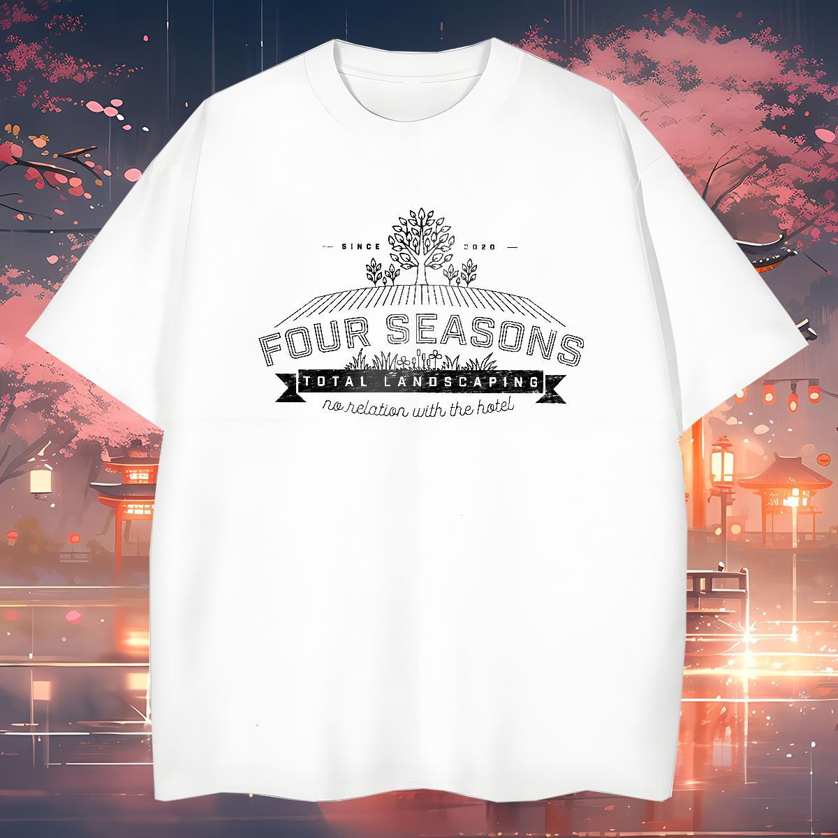 2024 Summer 230g 100% Cotton T-Shirts letter Anime Printing Street Men Tshirts Tee Shirt Breathable Comfortable Custom Printing