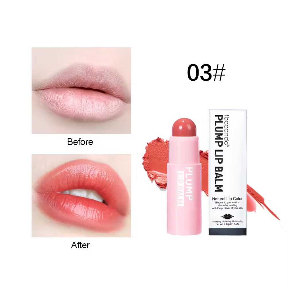 Gloss Ibcccndc Power-Full Plump Hydrating Balm Pink Plumping Lipstick Long Lasting Moisturizing Lip Care