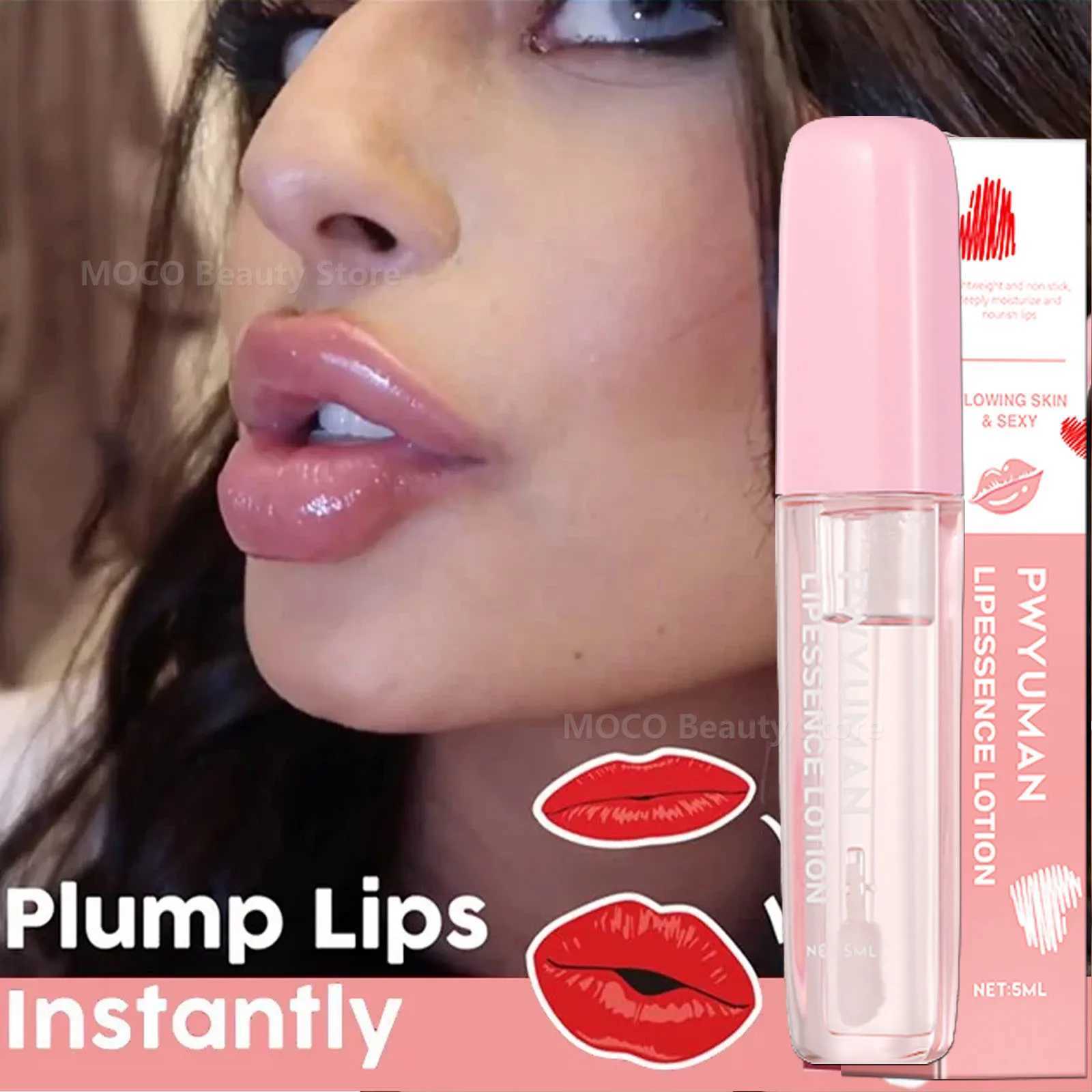 Instant lipstick Serum Lip Elastic Volume Essential Oil Reduces Fine Thread Repair Moisturizing More Sexy Lip Care W240810