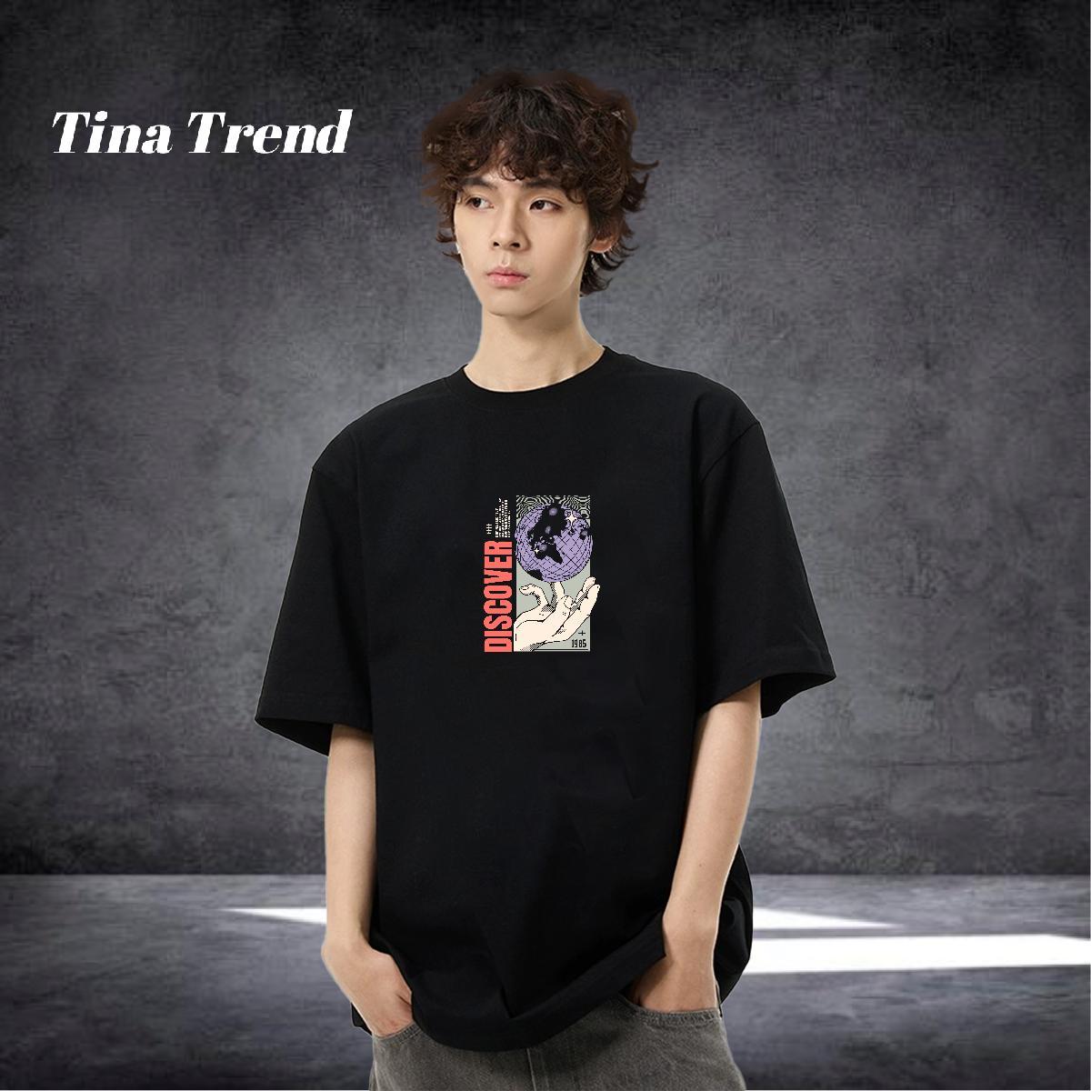 Designer Fashion T Shirt For Man hands Top Tees 230g Pure Cotton Street wear Hip Hop Loose Black Oversized O-Neck Short Sleeve Men Tops Tees