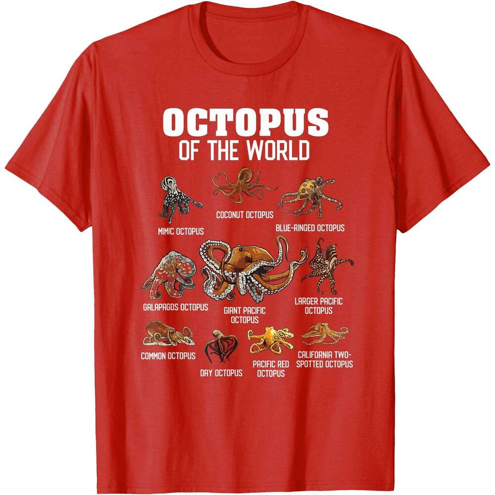 2025S Fashion Designer T Shirt For Mens Shirt Cephalopod Animals Of The World Octopus Lover T Shirt Shirts Tshirt Graphic Tee Casual Tops Clothes Shor