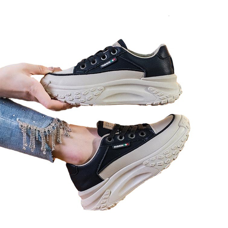 Ddmysports Autumn Thick Soled Dad For Women New Korean Edition Versatile Trendy Igh Beauty Casual Sports White Shoes Outdoor