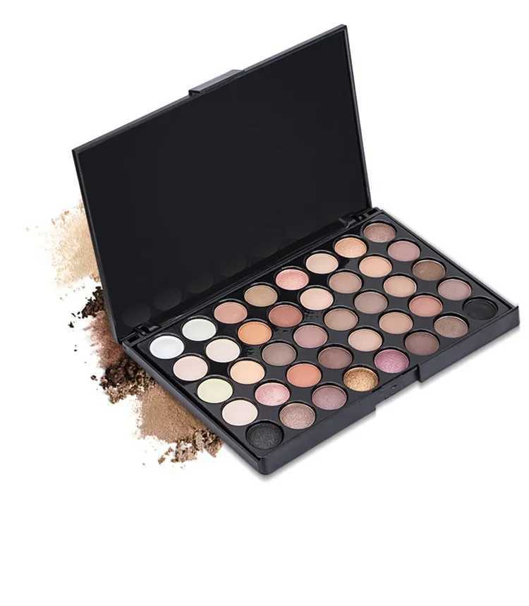 Eye Makeup Nudes Palette 40 Color Matte Eyeshadow Sparkling Powder Eye Shadows Brush Set Stamp PaintW241212