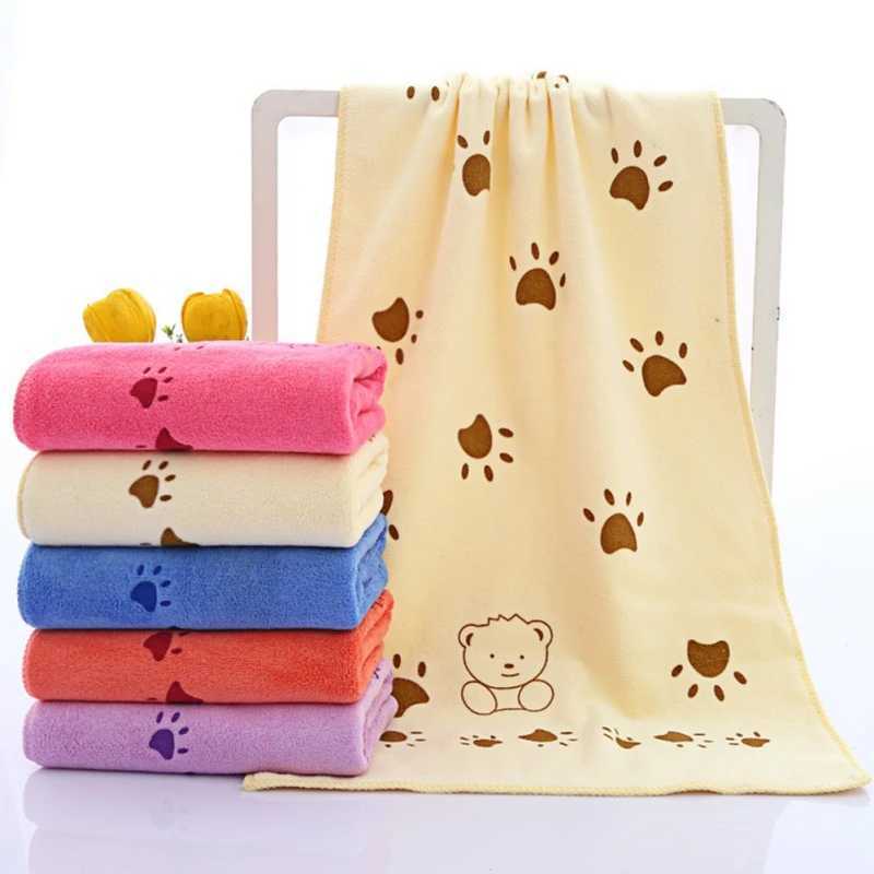 Cute baby cartoon animal heart-shaped printed bath towel newborn bath handle baby item absorbent dry swimsuit cotton towelW240810