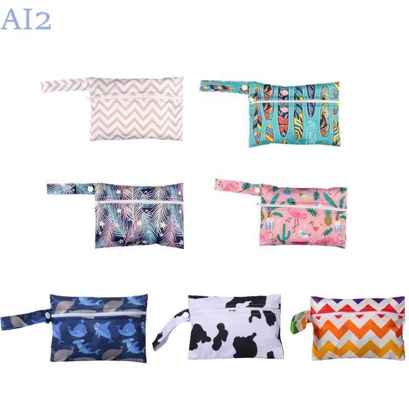 AI2 baby diaper bag mini wet bag 14X20cm zipper waterproof wet diaper handbag travel outdoor handcart handbag W240812