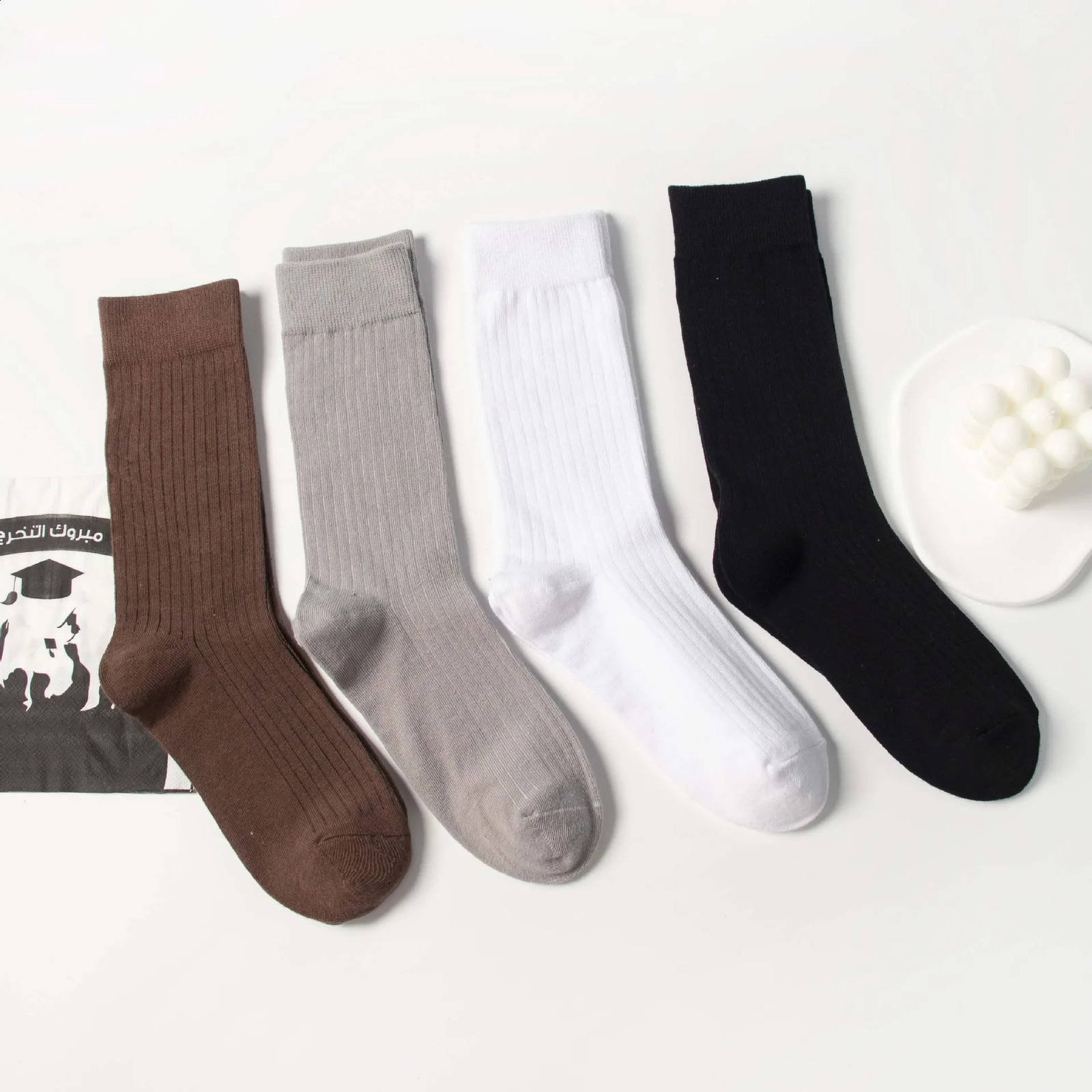 summer Fall Solid color simple vertical stripe socks Neutral socks student socks Cotton socks Wicking sweat and deodorant hi 240812