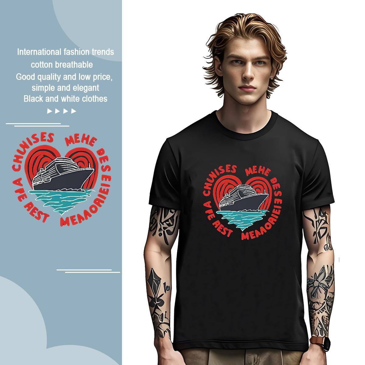 Custom 230g Pure Cotton T Shirts Men letter Beach Couples T Shirts Clothings Breathable Short Sleeve TOP Quality Oversized 4XL