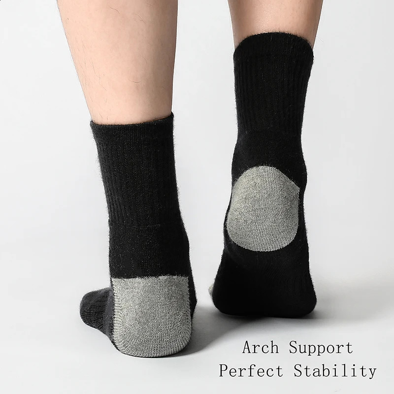 Men's Breathable Cotton Running Crew Socks - 612 Pairs, Middle Tube, High Quality, Casual Sports Socks