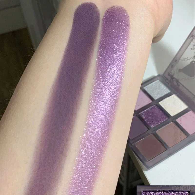 Smoke Purple Eye Shadow Palette Long Lasting Glitter Pearly Eyeshadow Starry Blue Mysterious Korean Eye Makeup Palette CosmeticsCL240812