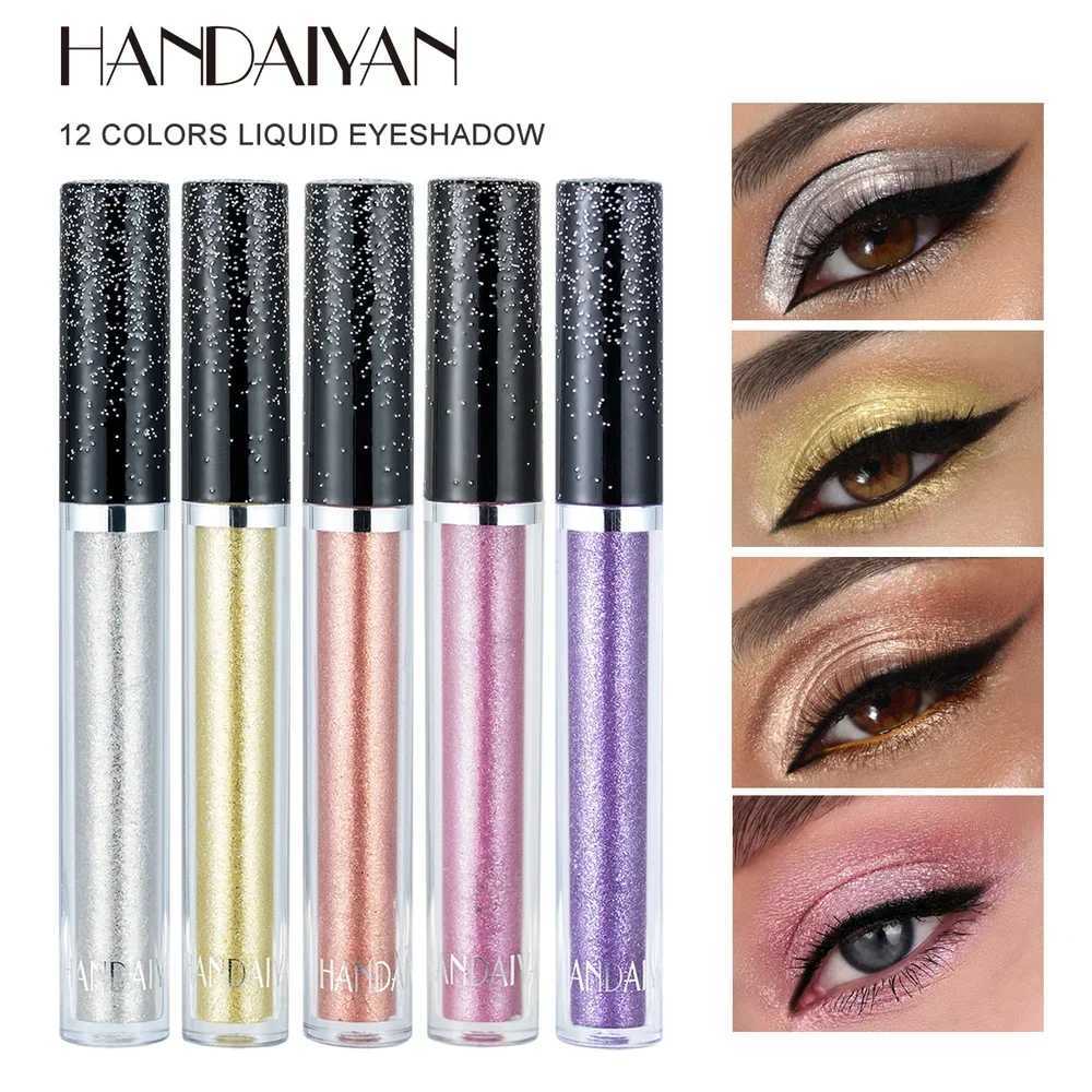 HANDAIYAN Liquid eye shadow Metal Diamond Shiny eye shadow Pen Galvanized eye shadow Palette Lasting Low Brightness CosmeticsW241212