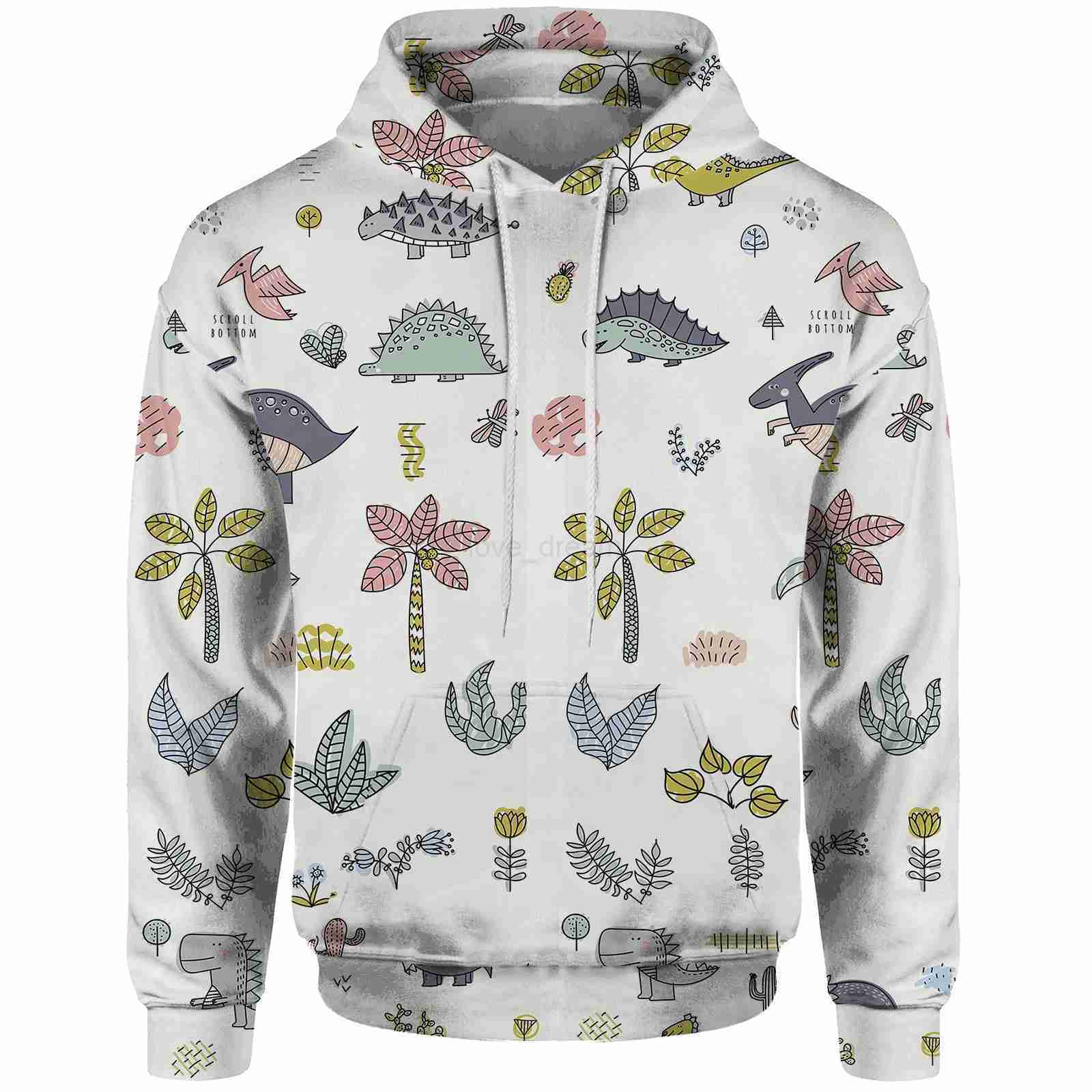 Dinosaur Sweatshirt Official Website Deer Hooded Sweatshirt Man Cartoon Hedgehog Mens Hoodies Y2k 3D Digital Printing Hoody NewXJ240812