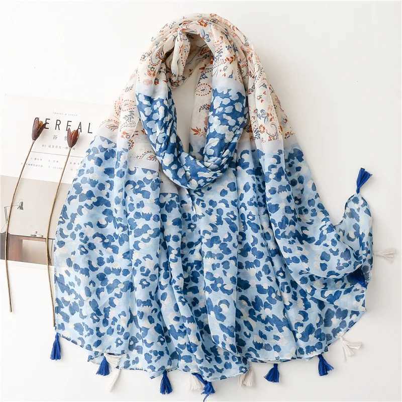 Floral tassel adhesive scarf womens shawl and wrapped headscarf womens hair band luxury Muslim headscarf 180 * 90cm Echape Bandanas W240810