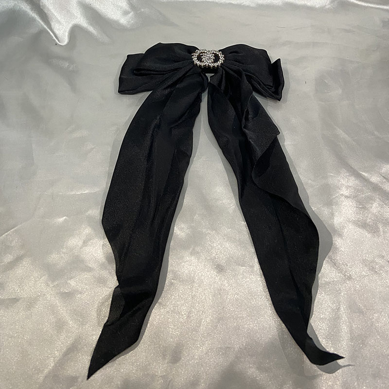 2025 new Korean New Bow Ribbon Simple Handmade Silk Spring Vintage designer brand Clip Hair Accessory Free shipping