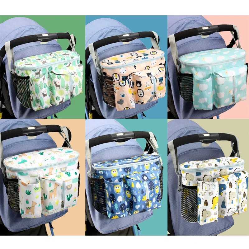 Mummy bag organizer bag carrier for baby storage baby stroller hanging bag multifunctional storage cart out bag W240812