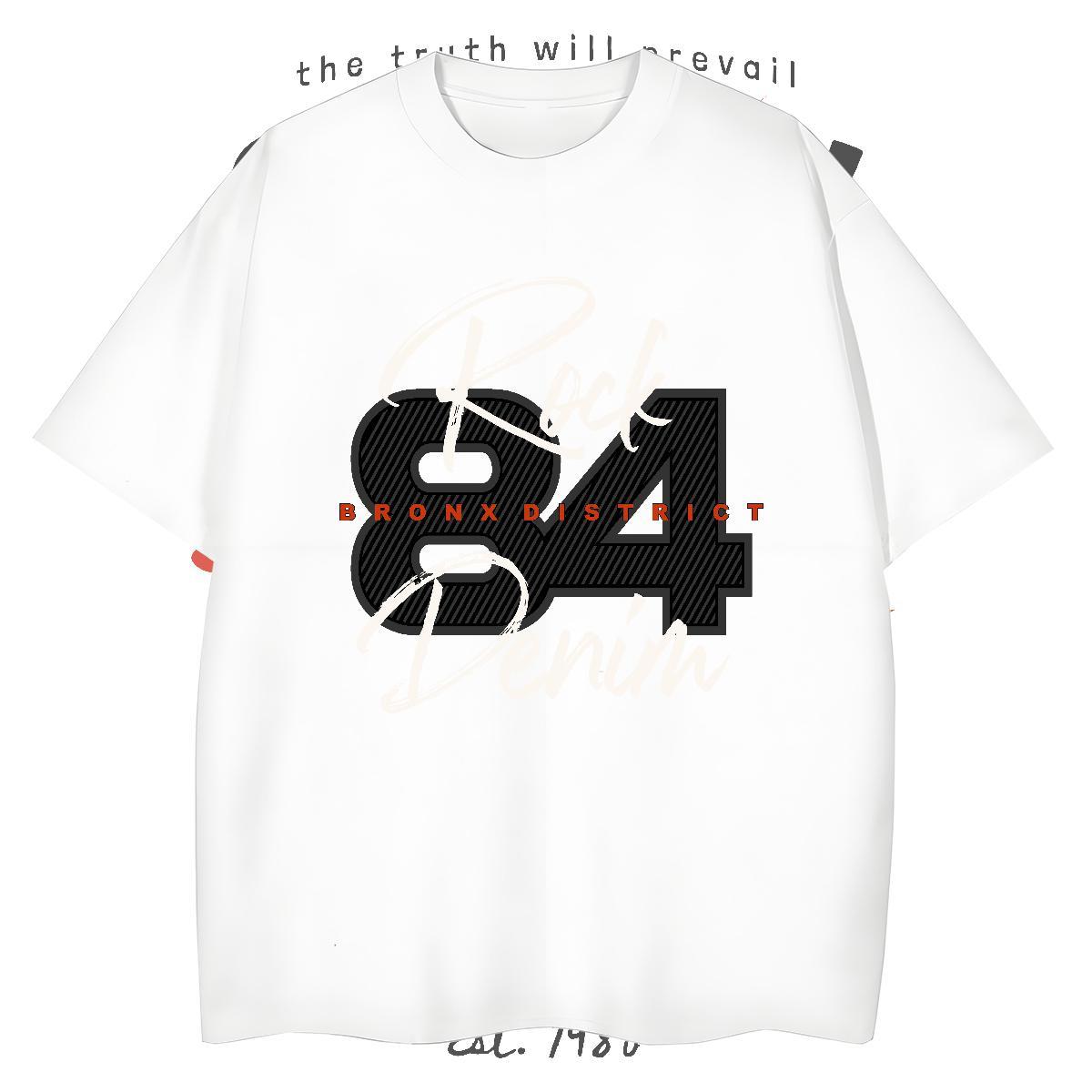 Unisex Tshirts letter 230g Pure Cotton Casual Daily Wear Round Neck Short Sleeve Men T Shirts Graphic 2024 Summer Top Tees