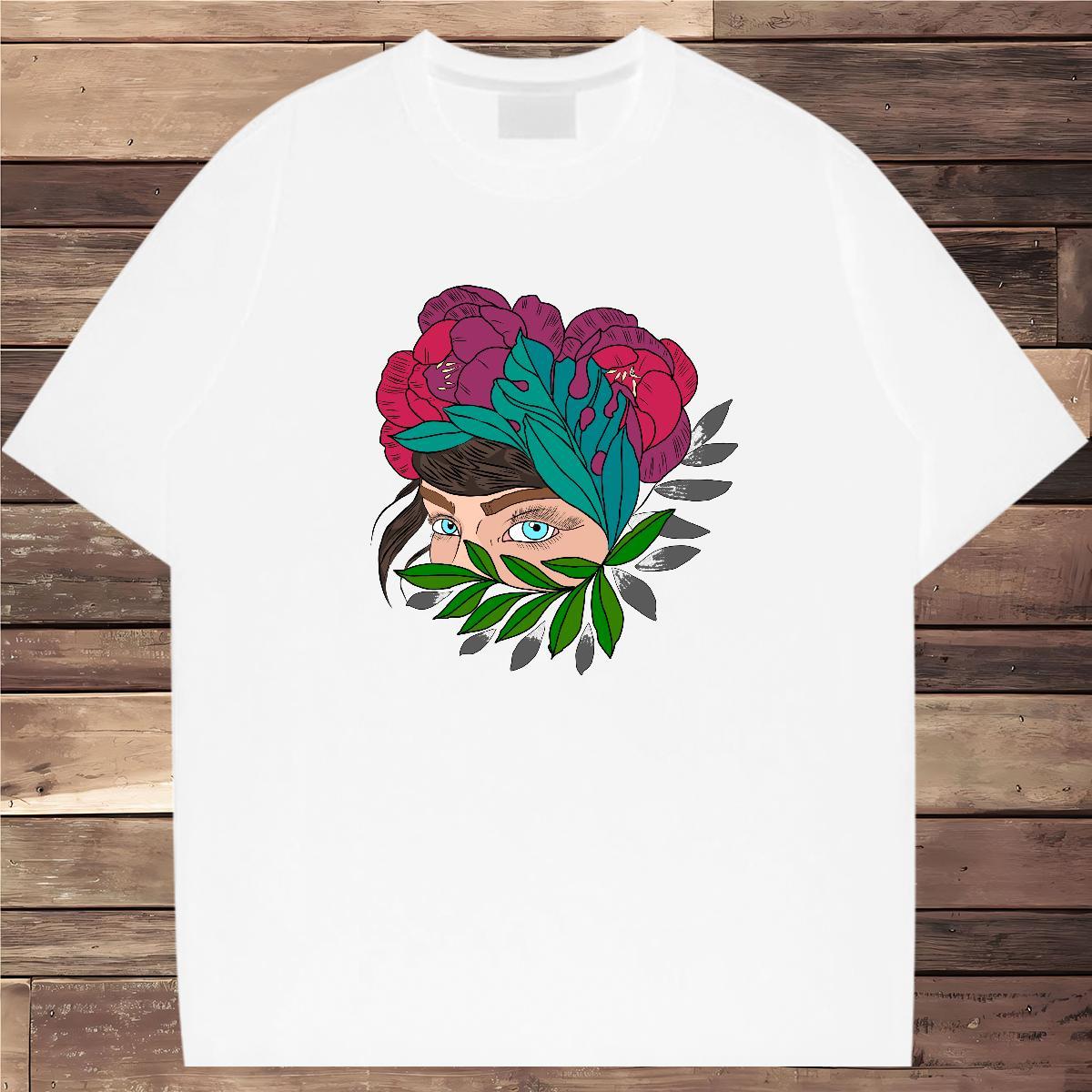 Mens T Shirts 230g Cotton portrait Anime Printing Street Short Sleeve Soft Black Oversized Tshirt for Man Woman DIY Customized TOP Quality Polos