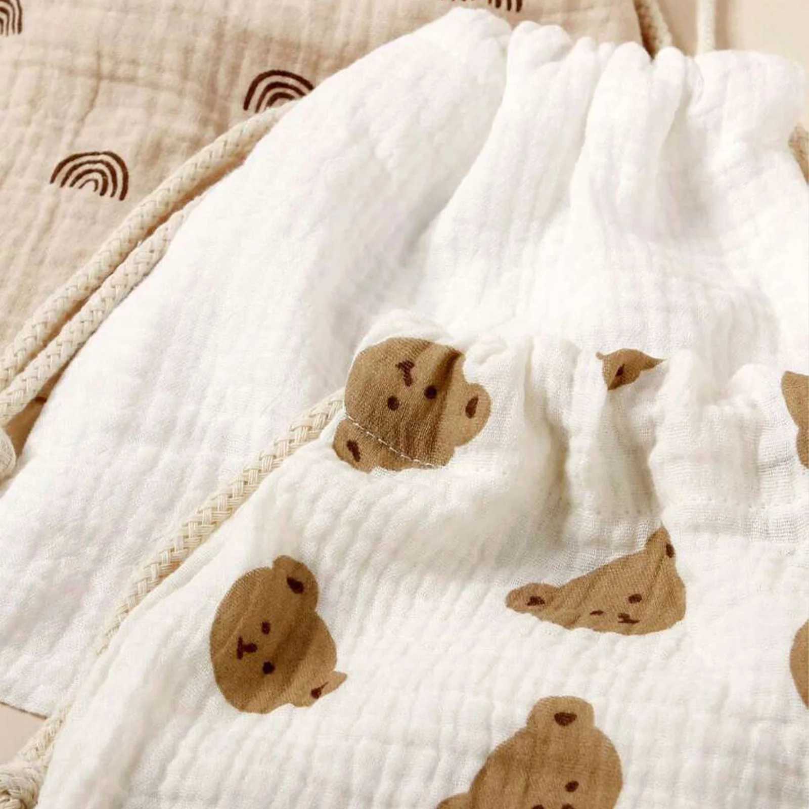 Mommy Bag for Outdoor Cart Hanging Storage Bag Bear Printing Cute Candy Gift Bag Baby Dust Bag W240812