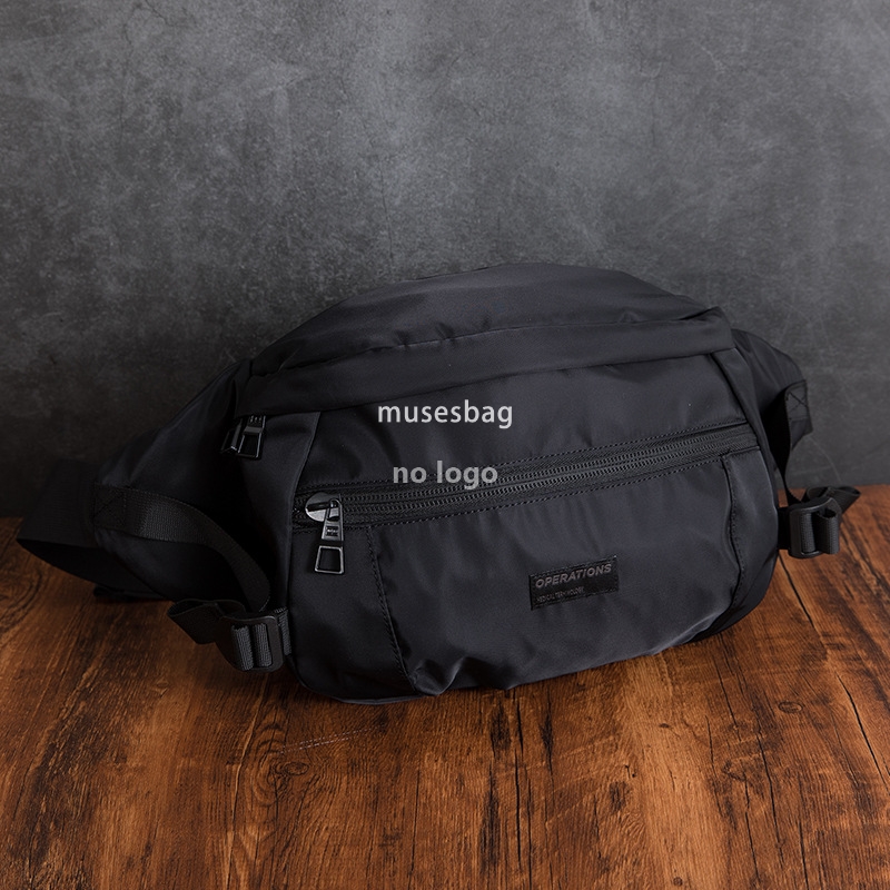 Japanese large capacity men's chest bag sports trend crossbody bag Oxford cloth waterproof outdoor Fanny pack personality riding bag