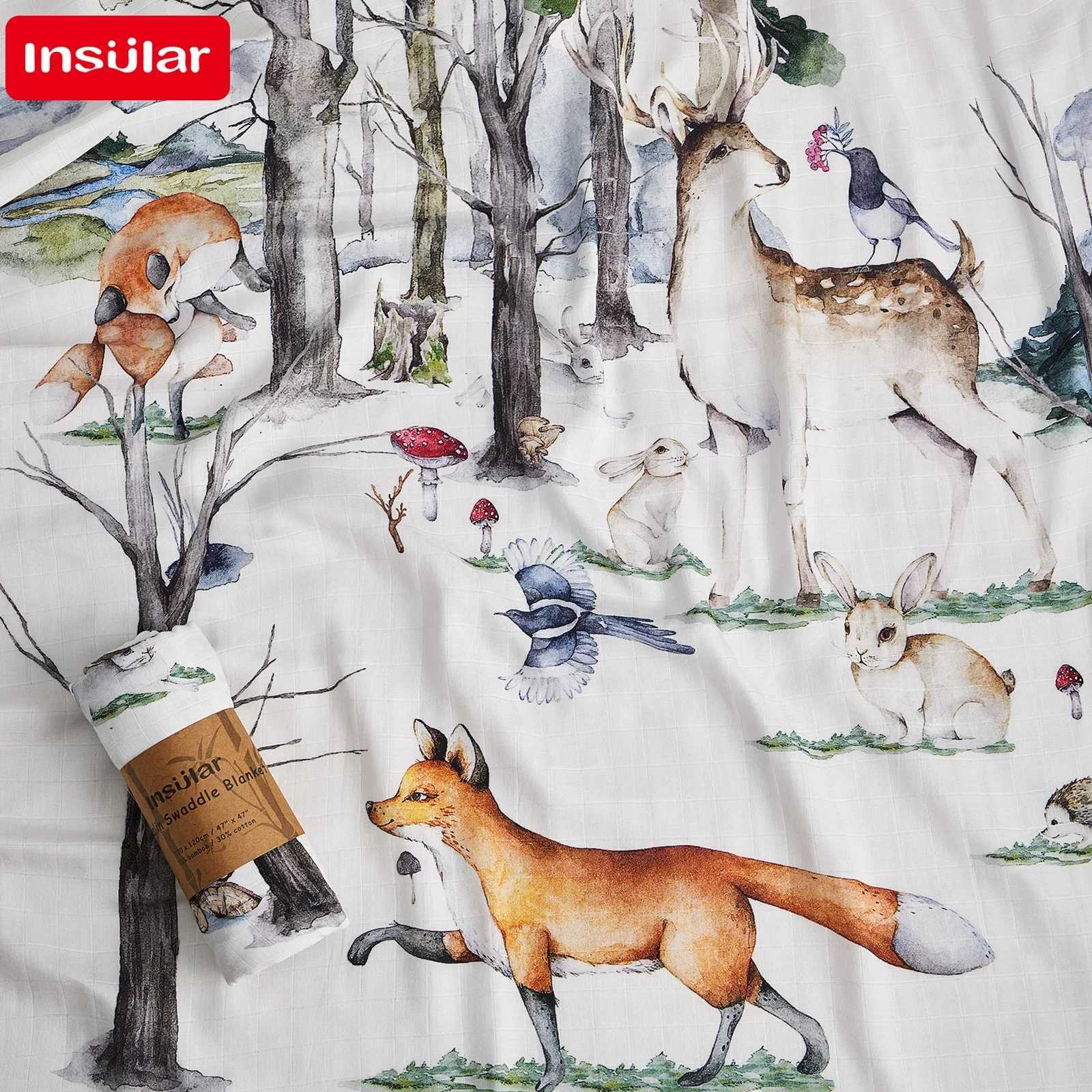 Bamboo plain baby blanket newborn printed soft cotton newborn receiving bagW240810