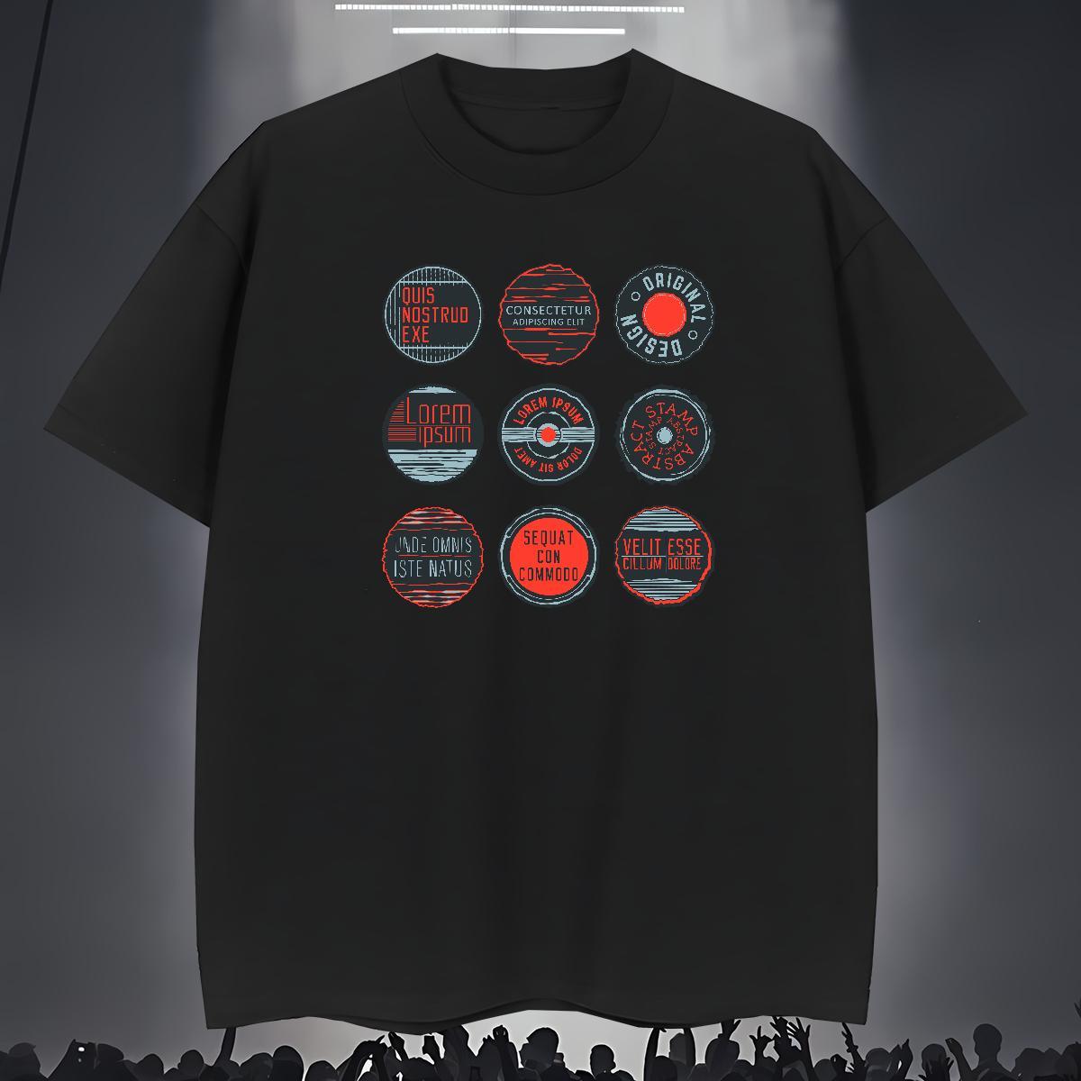 Wholesale Tshirts letter 230g 100% Cotton Casual Daily Wear Round Neck Short Sleeve Men T Shirts Black White Custom Tees