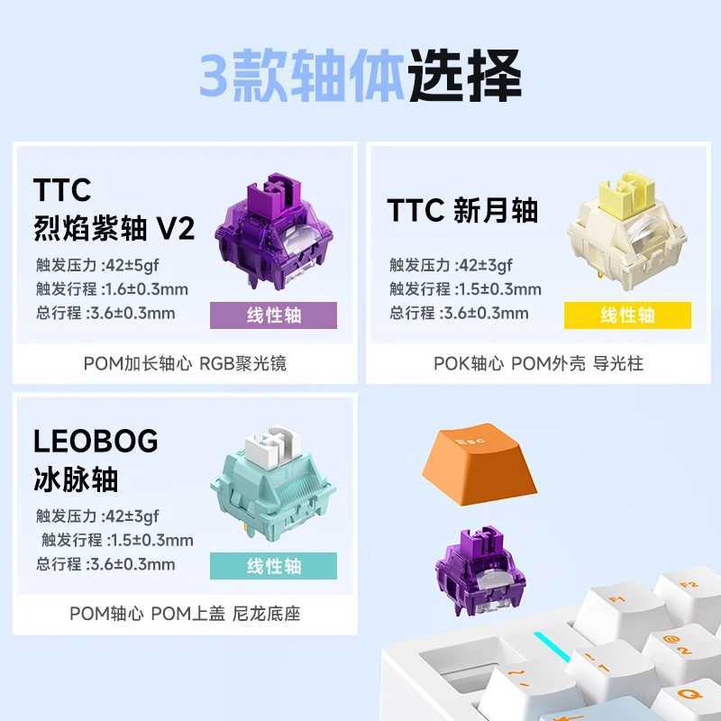 Aula M75 Mechanical Keyboards Aluminum Keyboard Wireless 3 Mode Gasket RGB HiFi Switch Hot Swap 6063cnc Gaming Keyboards For PCCL240709