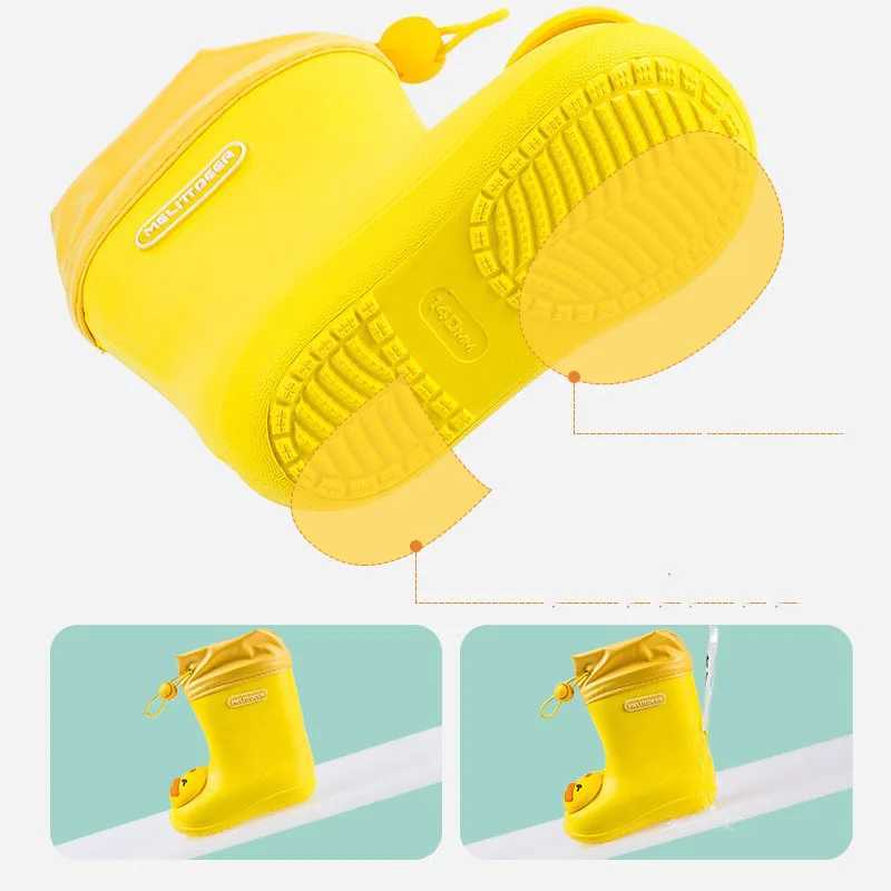 Cute Waterproof Childrens Shoes Childrens Rain Boots Baby Water Shoes No Peculiar Smell Lightweight Rain Boots for Girls Y240810