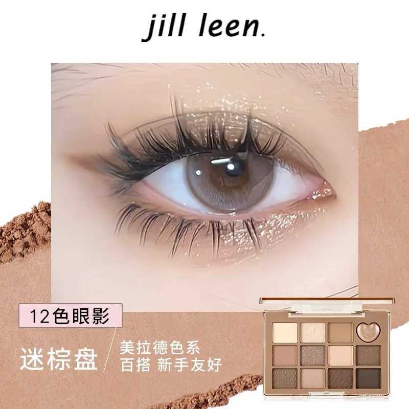 JILL LEEN Flower Butterfly Twelve-Color Eyeshadow Palette Matte Milk Tea Earth MakeupCL240812