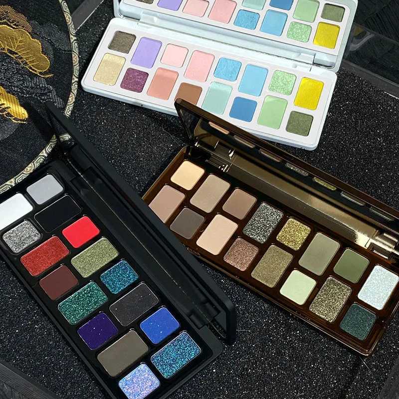 16 color eye shadow palette matte chameleon waterproof durable shiny metal eye shadow palette womens makeupW241212