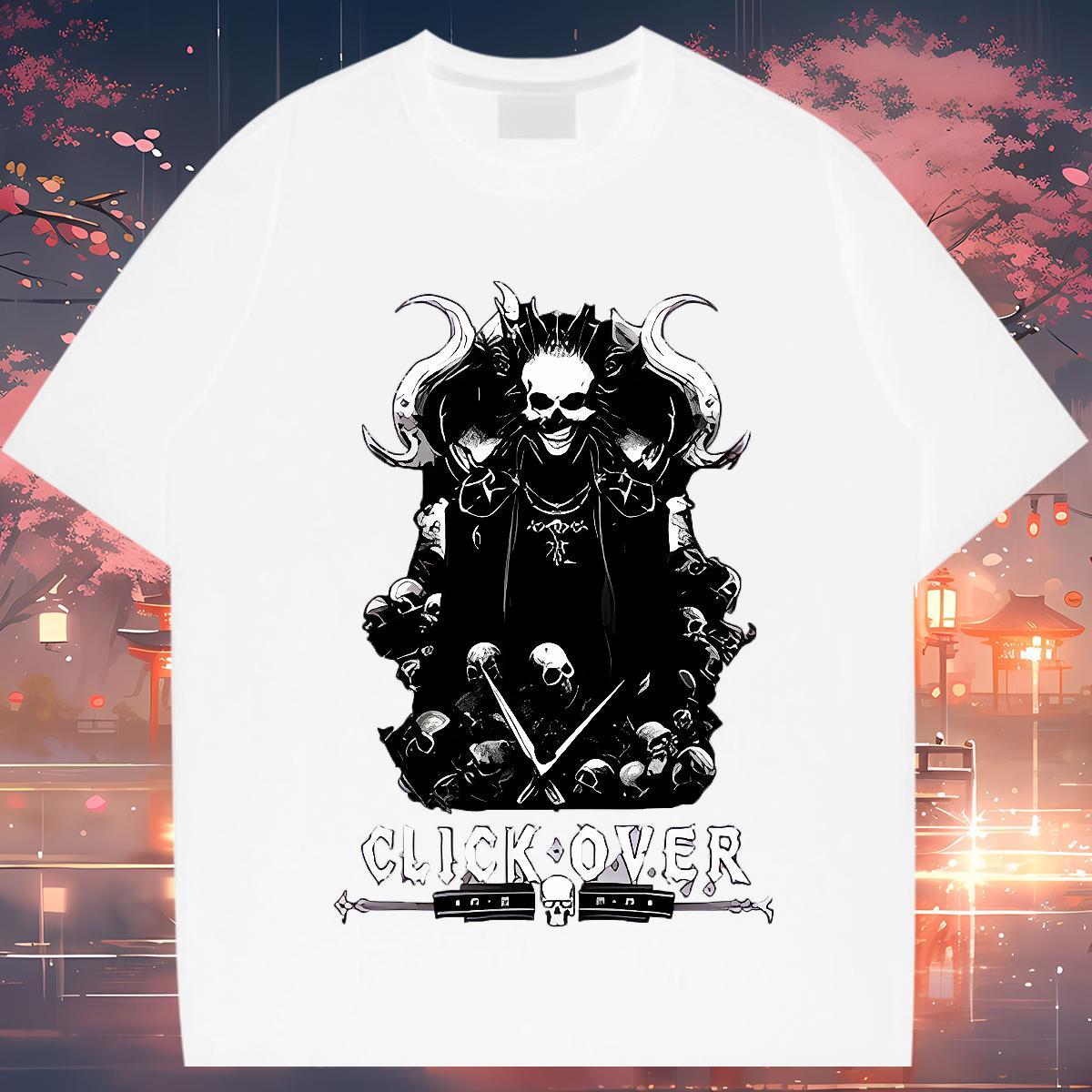 New Designer Man T Shirts skull Tee Shirt 230g Cotton Casual Wholesale Oversized 3XL 4XL Breathable Short Sleeve Tshirt for Man Woman