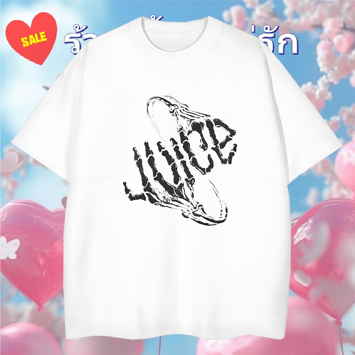 2024 DIY T shirt skull Clothes 230g Cotton Hip Hop Popular Customized Print Breathable Short Sleeve Tshirt for Man Woman