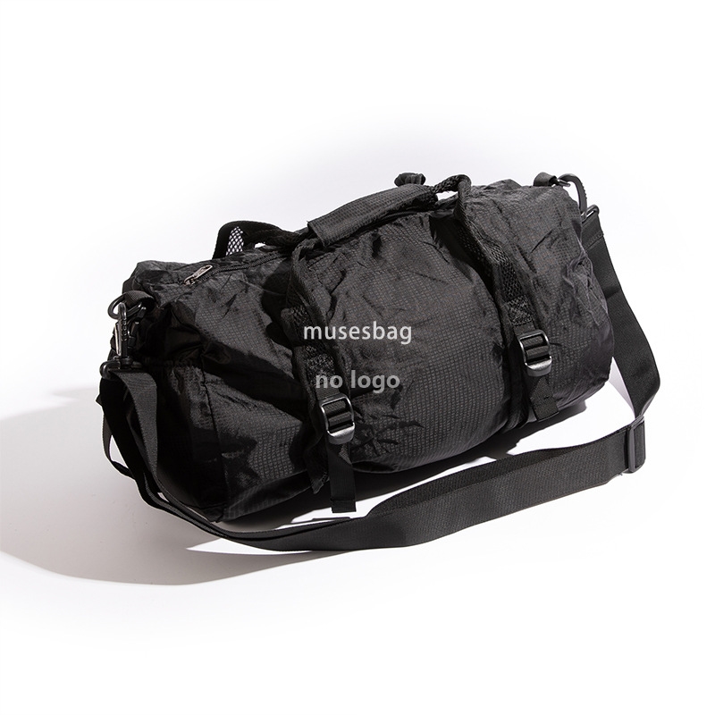 Men's and women's lightweight foldable duffle bag Personality stylish sports fitness bag Casual short trips outdoor handbag