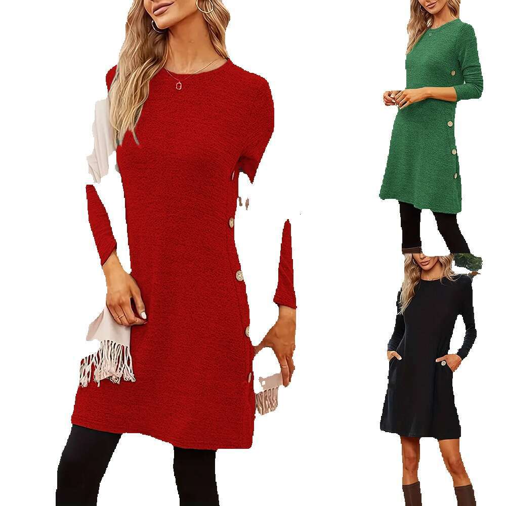 Womens Knitted Sleeve Tiktok Temu Solid Color Long Dress Chiffon Floral Dress Fishtail Dress Sexy Bifurcated Novelty Pregnant Womens Dress Silk Dress