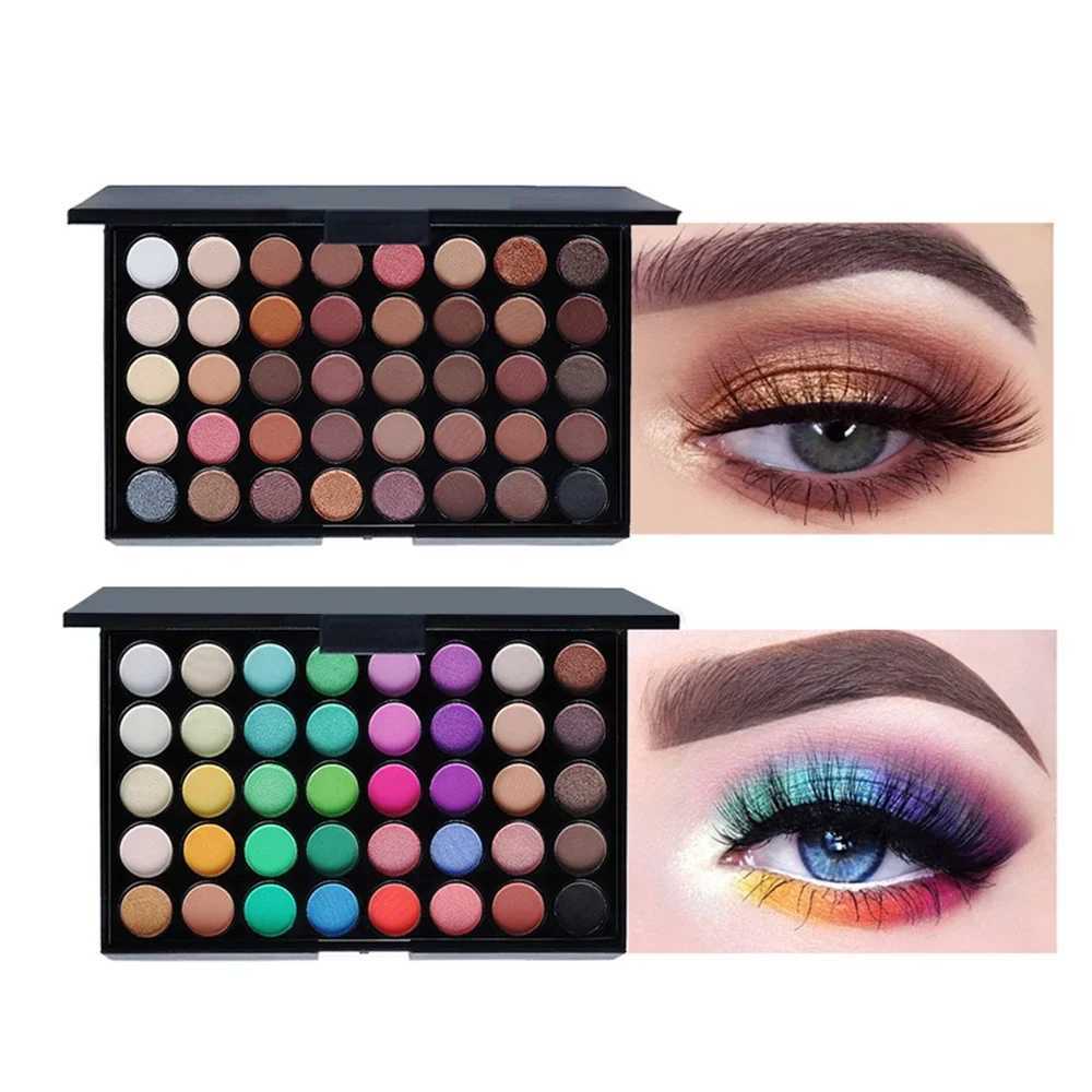 40 Colors Eyeshadow Palette Matte Glitter Lescent Powder Shimmer Shine Nude Eye Pigments Make Up Palette Set CosmeticsW241212