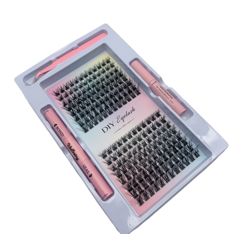 DIY Cluster Eyelash Extension Individual Lashes Large Capacity Soft Natural Curl False Eyelashes Crisscross Cruelty Extensiones De Pestanas Individual