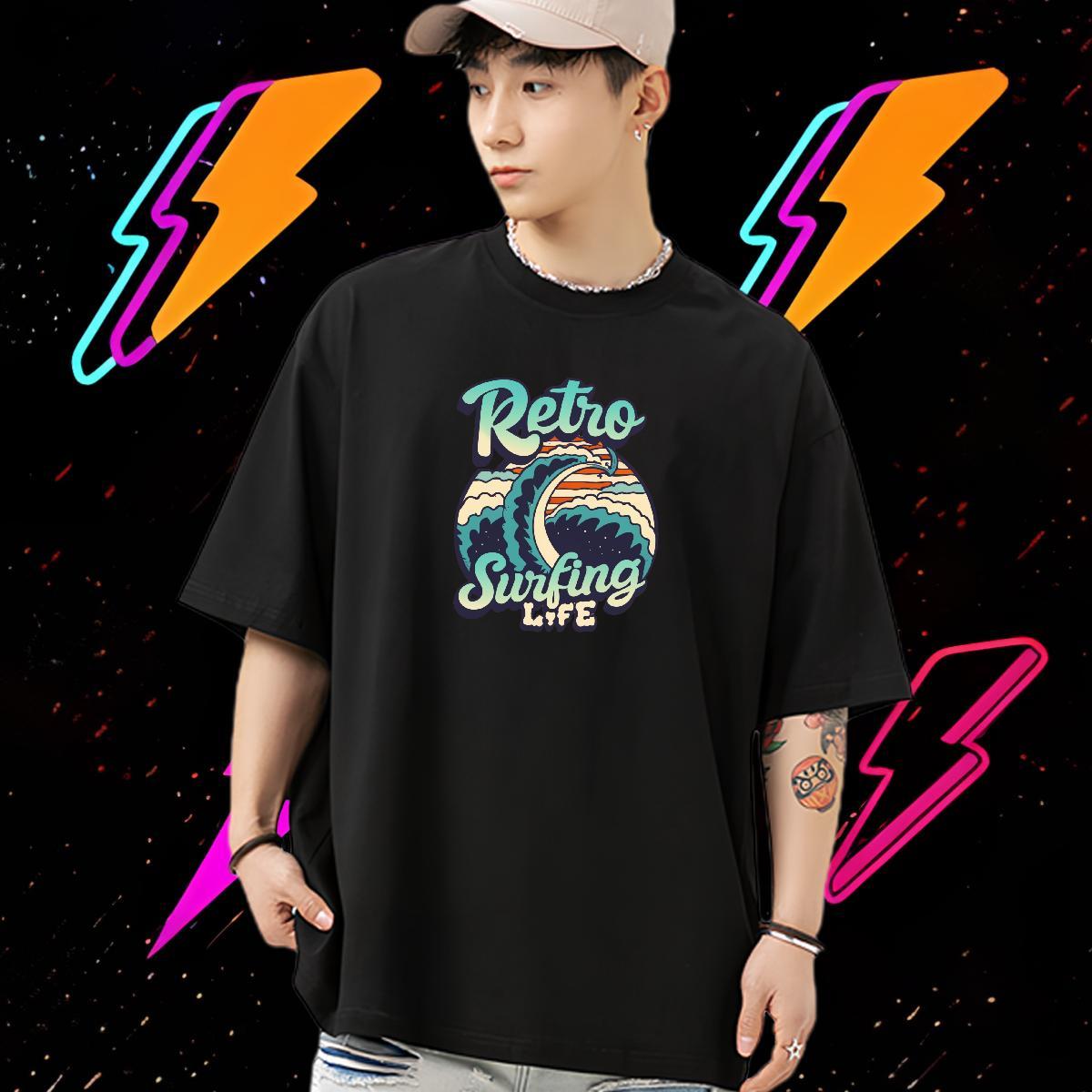Factory Direct T-Shirts for Men beach Tees Shirts 230g Cotton Outdoor TOP Quality Plus Size Cartoon Breathable Short Sleeve Tshirts