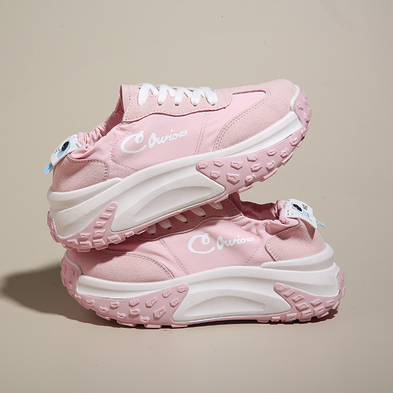 Ddmysports Summer New Thick Sole Pine Cake Umbrella Cloth Breathable And Versatile Dad Instagram Korean Casual Shoes W Outdoor
