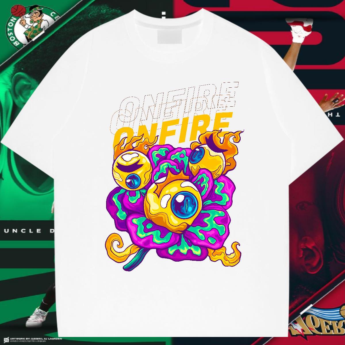 Fashion New Men T Shirts ET Tees Shirts 230g Cotton Beach High Quality Cartoon Printing L-4XL Breathable Short Sleeve Men Tshirts