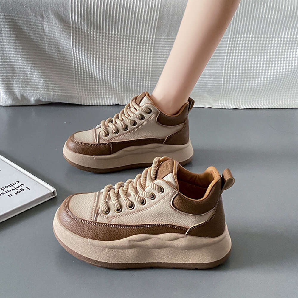 Ddmysports Spring Igh Top Little White New Korean Edition Instagram Sports Female Student Thick Sole Elevated Casual Board Shoes BR Outdoor