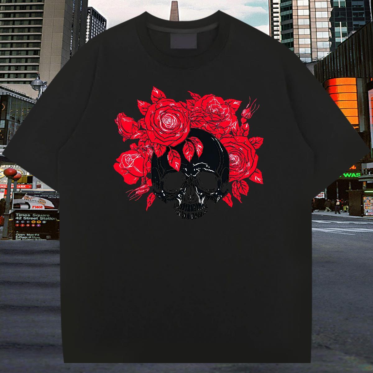 2024 New T Shirt For Man flower Tops Shirt 230g 100% Cotton Casual Beach Classic Custom Anime Breathable Short Sleeve Tshirt for Man Woman