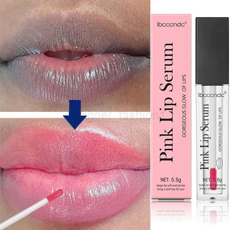 Lips Pink Serum Remove Dark Smoke Lip Plumping Oil Bleaching Melanin Repair Lip Lines Moisturizing Brighten Lip Care CosmeticsXJ240812