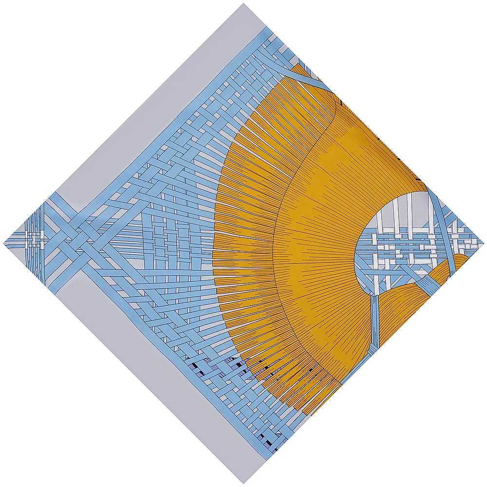 130cm Luxury Brand % Twill Silk Scarf Two Horses Weaving Square Scarf New Design Kerchief Woman Neck Shl Wrs Fabric W250118