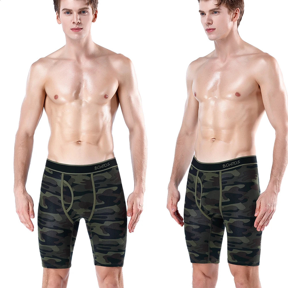 5Pcs Set Long Boxer Men Underwear Male Underpants Panties Sexy Clavin Underware Calzones BoxerShorts Boxer Shorts Homme Trunk 240812