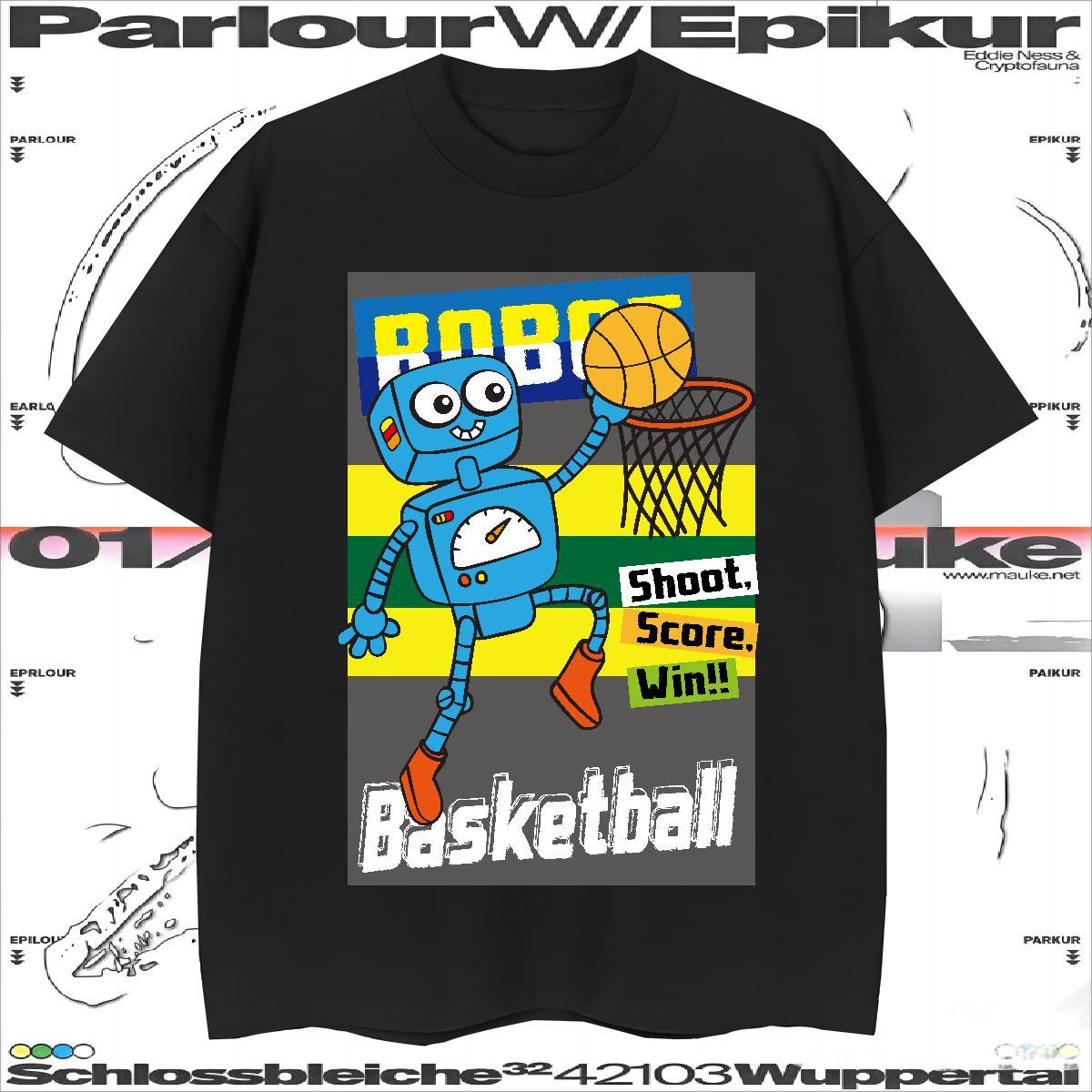 2024 100% Cotton 230g Mens T Shirts robot Spring Summer Men Tops Tees Polos Short Sleeve O-Neck Classic DIY