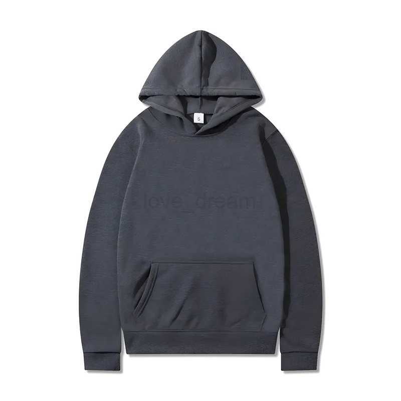 Pure Cotton Heavy 360G Autumn Mens Solid Color Hoodie Oversized XS-3XL Long Sleeve Hoodie Women Loose Casual Hooded StreetwearXJ240812